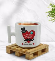 BK Gift Kişiye Özel Canım Babam Tasarımlı T Kulplu Beyaz Middle Kupa Bardak - Model 4