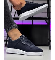 Ghattix Erkek Keten Sneaker Ayakkabı (Lacivert)