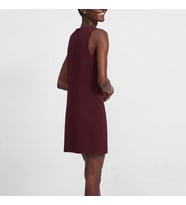 Bisiklet Yaka Kolsuz Mini Elbise