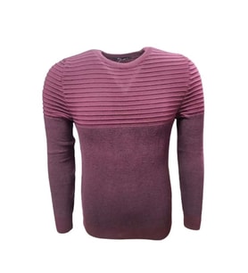 Ce-Ce C3532 Erkek Basic Triko Bisiklet Yaka İnce Kazak - C3532 - Lacivert - ST00769-Lacivert-XXL (Bordo)