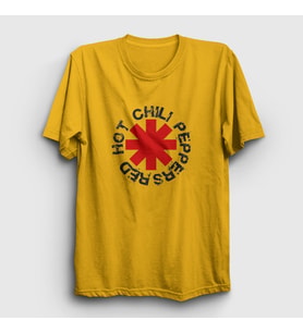 Presmono Unisex Sarı Logo V2 Red Hot Chili Peppers T-Shirt 107578tt (Sarı)