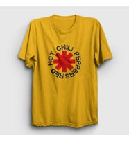 Presmono Unisex Sarı Logo V2 Red Hot Chili Peppers T-Shirt 107578tt (Sarı)