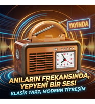 Vintage Masa Üstü Saatli Radyo - Estetik Retro Oda Dekorasyonu