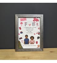 Çocukluk Fotoğraf Birleştirme, Çerçeve, Kişiye Özel, Konsept, Sevgiili Arkadaş Hediye (15x21) (Gümüş)