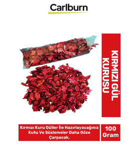 Özel Üretim Sevgililer Günü Gift Masa Konsept Süsü Kırmızı Gül Kurusu Kokulu 100 Gr