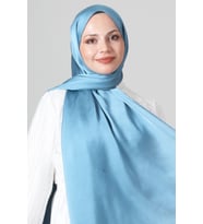 Bebe Mavisi Harem Scarf Como Saten Şal