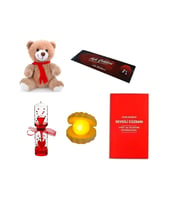 Eşe Sevgiliye Güzel Romantik Hediye Peluş Ayı Istiridye Mini Lamba Aşk Çek Aşk Ölçer Sevgili Cüzdan