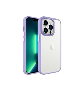 Apple iPhone 14 Pro Uyumlu Kılıf Zore Krom Kapak (Lila)