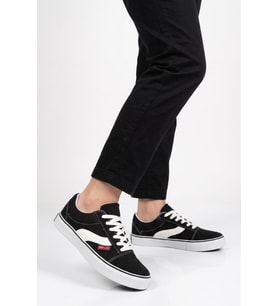 Walkway Siyah Dar Kalıp Nefes Alan Bağcıklı Keten Erkek Spor Ayakkabı Sneaker 1002 G