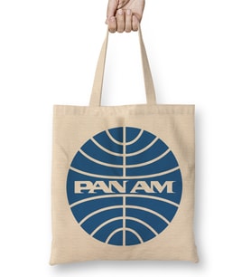 Pan Am Defunct Airline Logo Grey Version Bez Çanta Uzun Saplı