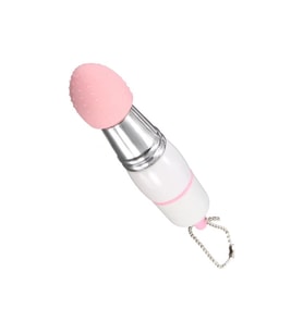 Mini Anahtarlık Vibratör – 3 Başlıklı Kompakt Masaj Cihazı Beyaz