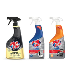 Porçöz Fırın Temizleyici Kirec Yag Temizleyici 750 ml 3 lü Set
