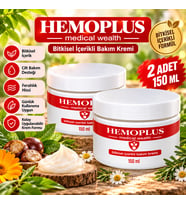 Hemoplus 150 ml Bitkisel İçerikli Cilt Bakım Kremi x2