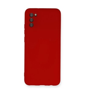 Samsung Galaxy A03s Kılıf Nano İçi Kadife Silikon - Kırmızı