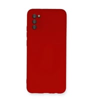Samsung Galaxy A03s Kılıf Nano İçi Kadife Silikon - Kırmızı