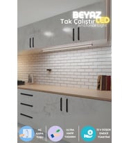 Şerit LED Mutfak tezgah altı led ışık bar aç kapa beyaz yapışkanlı 1 metre - lambader Lbeyaz2