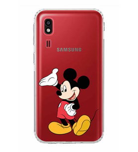 Samsung Galaxy A2 Core  Kamera Korumalı  Kapak Mickey Mouse Tasarımlı  Şeffaf Kılıf