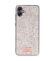 Coverzone Samsung Galaxy A05 ile Uyumlu Parlak Simli Telefon Bright K?l?f? Boncuk ??lemeli ??k Tasar?m Darbe Emici Kenarlar Tam Koruma Sa?layan Kaymaz Kapak Galaxy A05 i�in K?l?f Gold