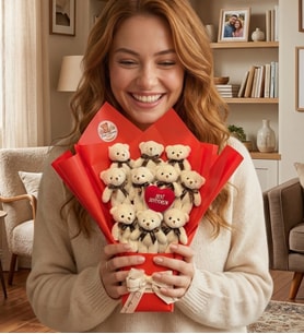 Bearbloom Premium Peluş Ayıcık Buketi - No8