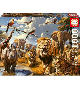 Educa 1000 Vahşi Hayvanlar Puzzle - 1000 Parça - 19920 - Wild Animals