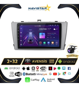 Toyota Avensis 2008-2015 Model 2+64GB Android 13 Kablosuz Carplay Navigasyon Multimedya Sistemi