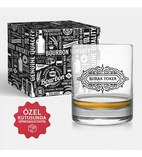 Orijinal Kutusunda İsimli Viski Bardağı