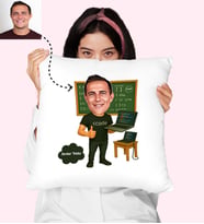 Yazılımcı Bilgisayar Mühendisi Programcı Karikatürlü Kişiye Özel Yastık