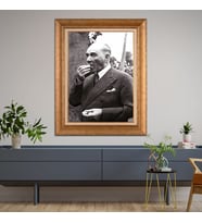 Altın Varaklı Paspartulu Çerçeveli Tablo hb1301