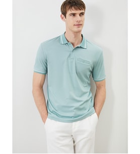 LCWAIKIKI Classic Yeşil Polo Yaka Merserize Görünümlü Erkek Tişört