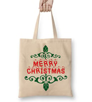 Yılbaşı Yeni Yıl Konseptli Merry Christmas 012 Bez Çanta Uzun Saplı