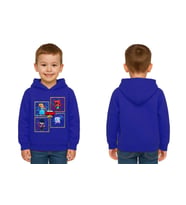 Unisex  Baskılı brawl stars Çocuk Swaetshirt Kapüşonlu 3 İplik Şardonlu (SAKS MAVI)