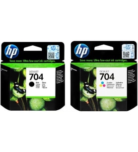 HP CN692AE + CN693AE 704 Siyah + Renkli Kartuş Seti