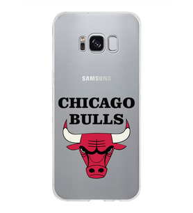 Samsung Galaxy S8 Kapak Chicago Bulls Tasarımlı Şeffaf Silikon Kılıf
