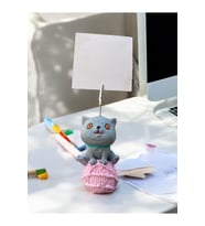 Scottish Kedi Temalı Not Tutacağı Fotoğraf Tutacak Tutucu Ofis Seti Hediyelik