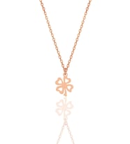Gümüş rose yonca kolye SGTL12009ROSE