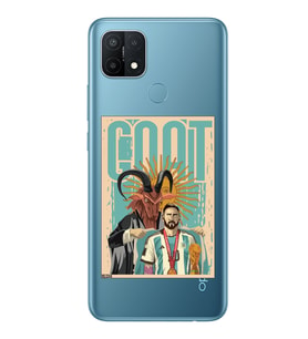 Oppo A15 / A15S Uyumlu Lionel Messi Desenli Şeffaf Telefon Kılıfı