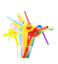 Pipet Artistik Straws 6 MM Plastik Karışık Renkli (50 Adet)