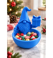 Tatil Şekerleme Temalı Noel Cücesi Kase - Sunum Kabı