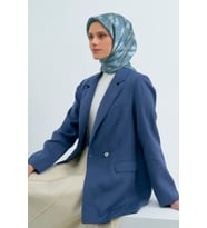 Armine Saf İpek Sura Eşarp-2026 İlkbahar-Yaz- 952200D (Mavi)