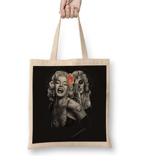 Marilyn Monroe 2 Bez Çanta Uzun Saplı