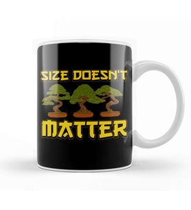 Funny Size Doesn't Matter Small Bonsai Tree Plant Kupa Bardak Porselen