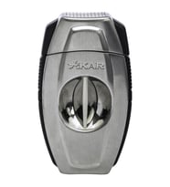Xikar Flip Dual Gümüş V & Düz Puro Makası Kesici - TR9307