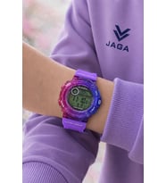 JAGA Unisex Dijital Genç Ve Çocuklara Özel Kol Saati 100 Mt Su Geçirmez Alarm Ve Kronometreli JG.20