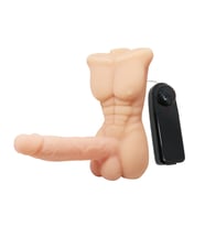 ETSMagaza Realistik Yarım Erkek Vücut Kumandalı Penis Vibratör
