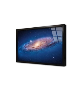 Andromeda Galaksisi Çerçeveli Cam Tablo