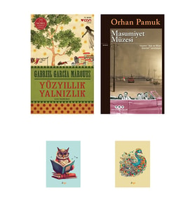 Yüzyıllık Yalnızlık Gabriel Garcia Marquez - Masumiyet Müzesi- Orhan Pamuk Defterli seti (Renksiz)