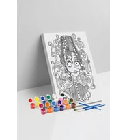 Gelin Desenli Mandala Tuval Boyama Seti 40x50 cm