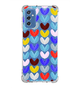 PrintiFy Samsung Galaxy M52 Uyumlu Water Color 1 Baskılı Şeffaf Köşe Korumalı Antişok Kılıf