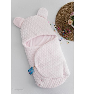 Kabartmalı Velboa Kız Bebek Kundak (Pembe)