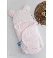 Kabartmalı Velboa Kız Bebek Kundak (Pembe)